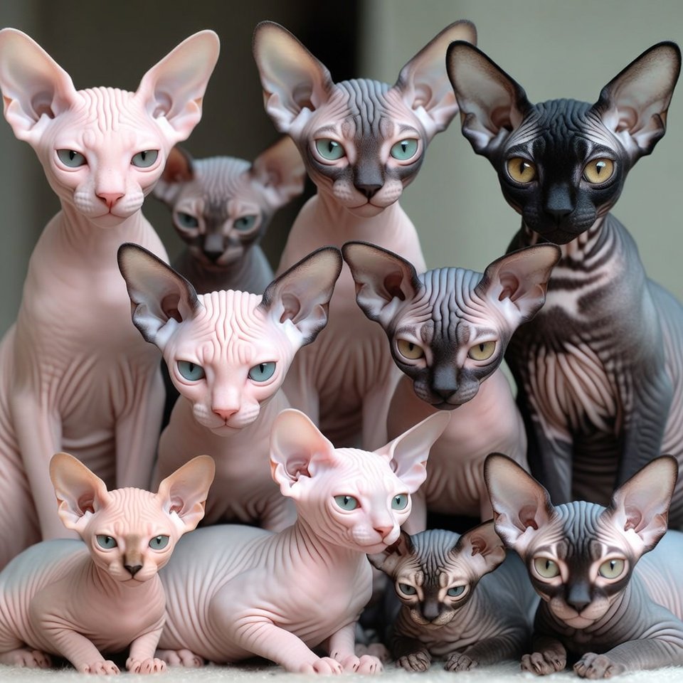 Gato Sphynx, Elf Cat, Bambino e Dwelf - filhotes do Gatil
