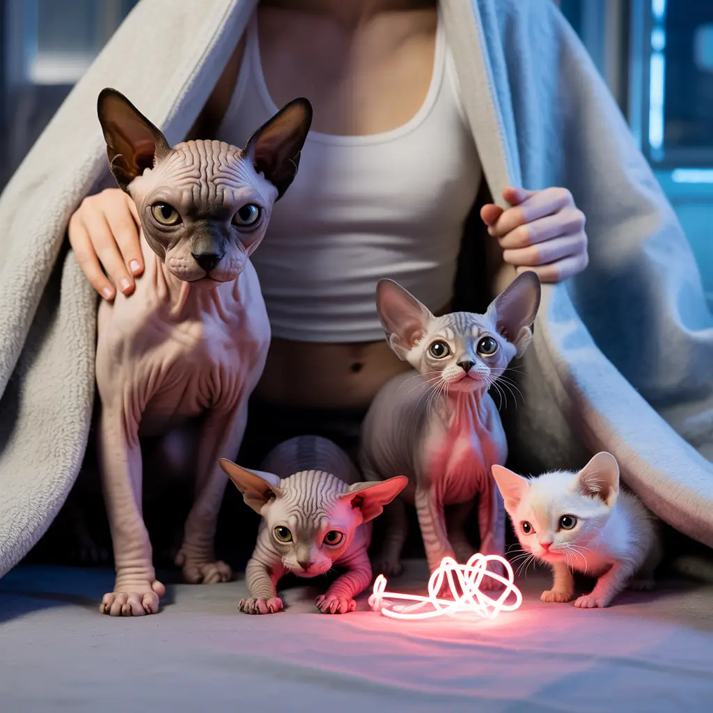 Filhotes Sphynx e suas variações - Bambino, Elfo e Dwelf