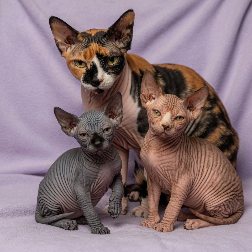 Filhotes Sphynx, Elfo, Bambino e Dwelf - raça sem pelo no Gatil