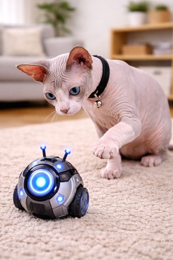 Gato de brinquedo no chão O conteúdo gerado por IA pode estar incorreto.