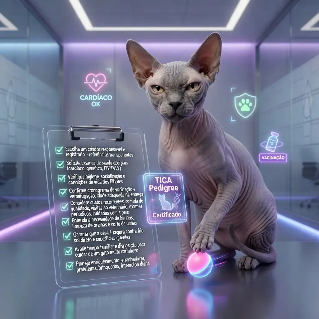 Gato Sphynx sem pelo - características da raça