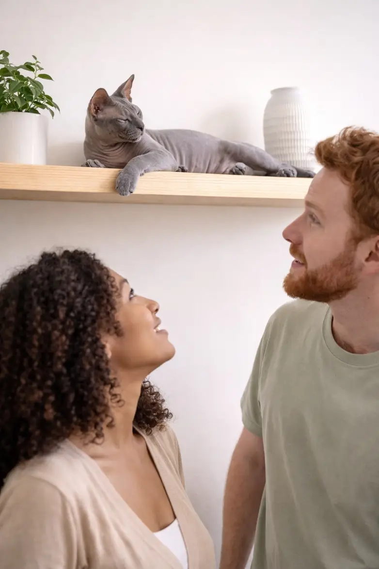 Homem com gato na cabeça O conteúdo gerado por IA pode estar incorreto.