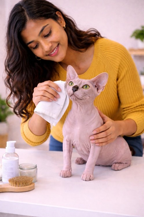 Mulher com gato no colo O conteúdo gerado por IA pode estar incorreto.
