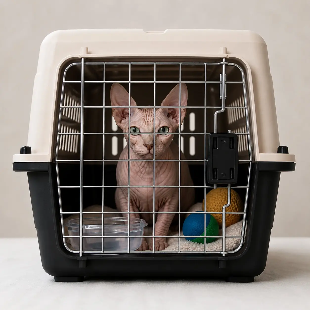 Transporte seguro de filhotes Sphynx do Gatil Filhotes Nobres até o lar do tutor